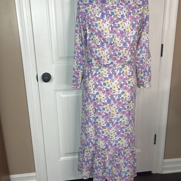 Modcloth Ruffling for Flowers Floral Midi Prairie Dress Size 6 - Picture 9 of 14